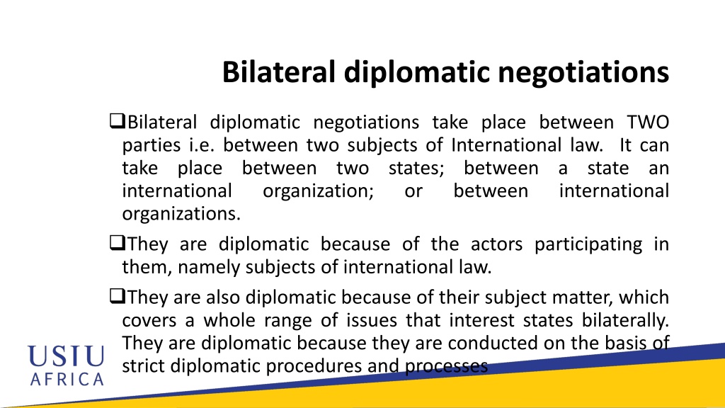 Types Of Diplomatic Negotiations