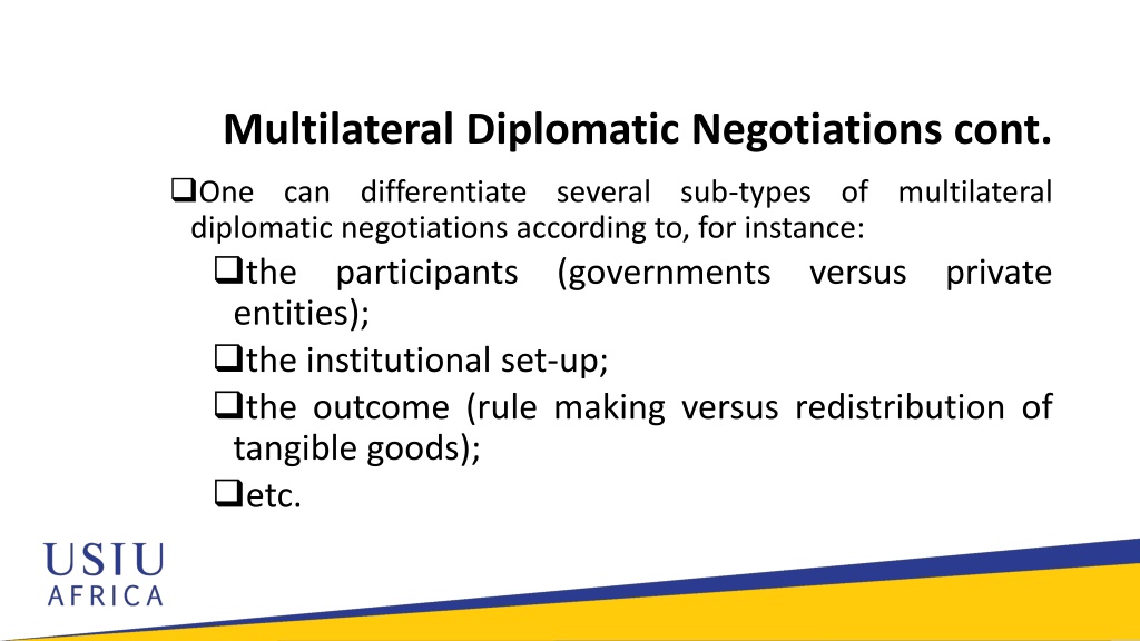 diplomatic negotiations case study