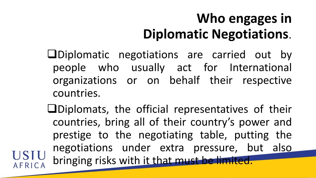 diplomatic negotiations case study