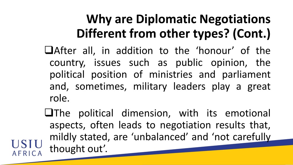 Types Of Bilateral Diplomatic Negotiations