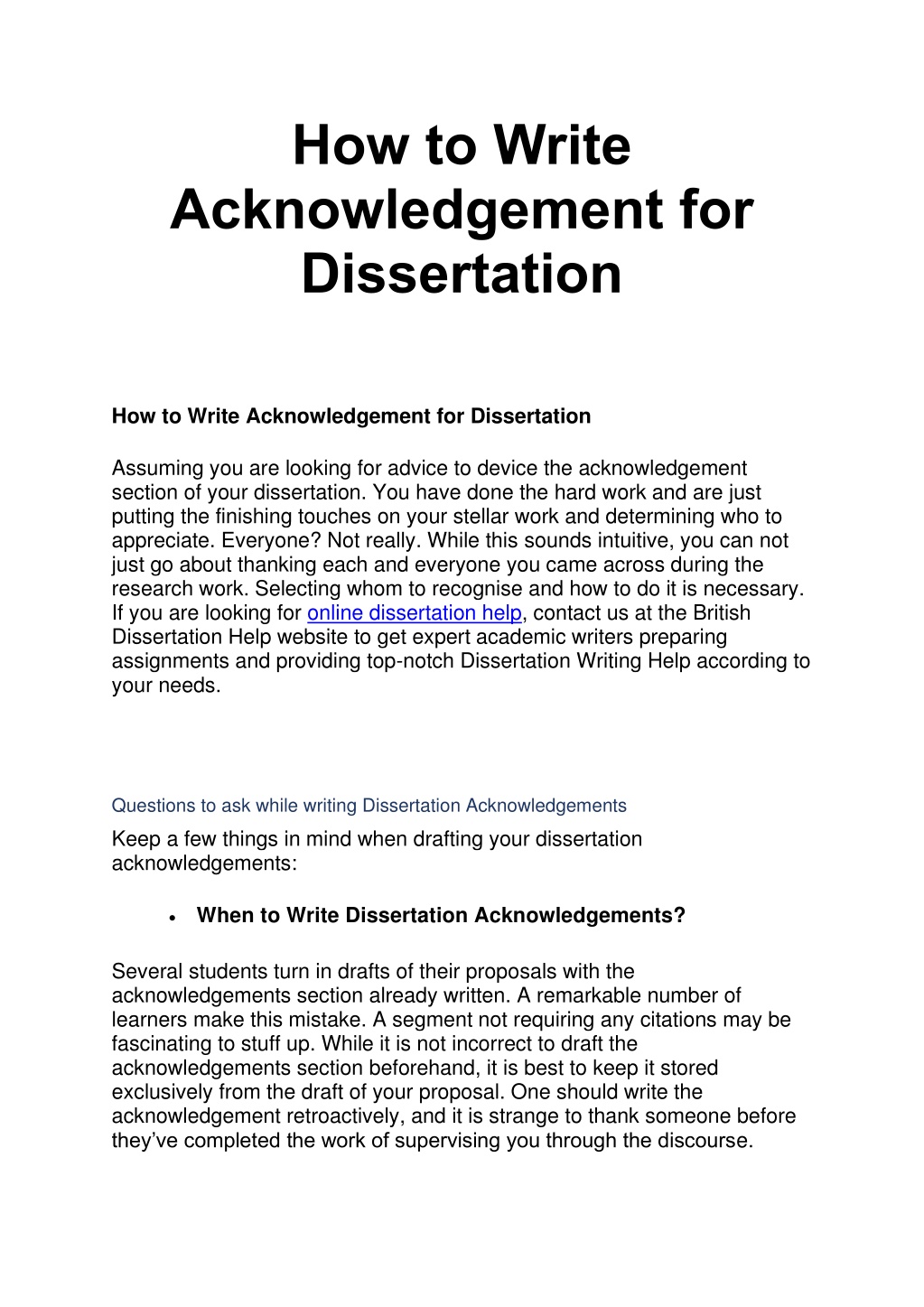 dissertation acknowledgement and dedication