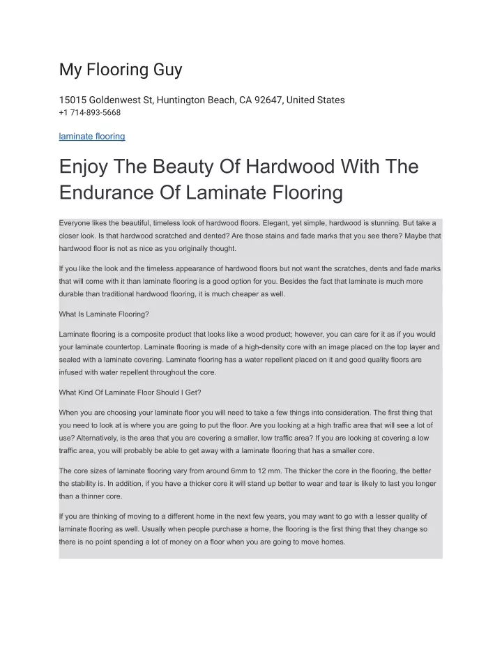 PPT My Flooring Guy PowerPoint Presentation, free download ID11678899