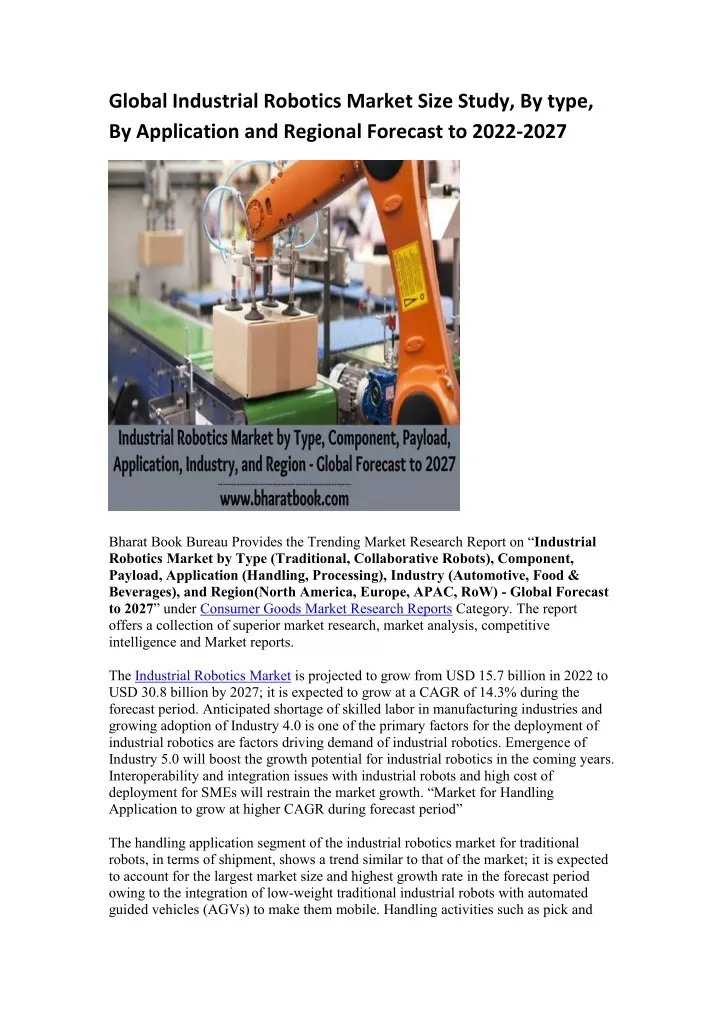 PPT - Global Industrial Robotics Market Research Report 2022-2027 ...