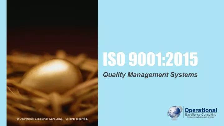 PPT - ISO 9001:2015 (Quality Management Systems) Awareness Training ...