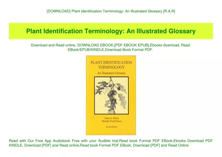 plant identification terminology an illustrated glossary download