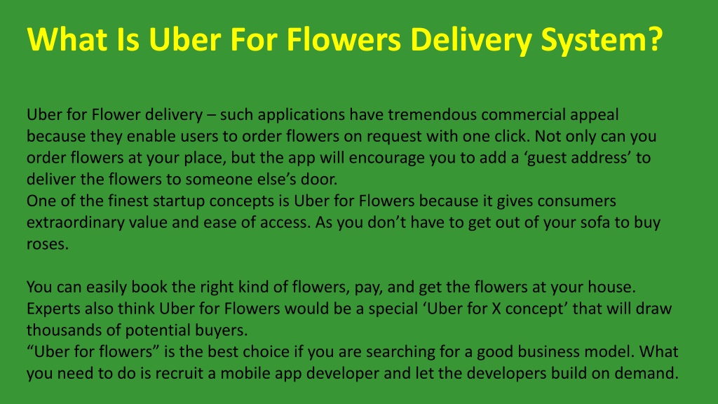 PPT How to Make Uber for Flower Delivery PowerPoint Presentation