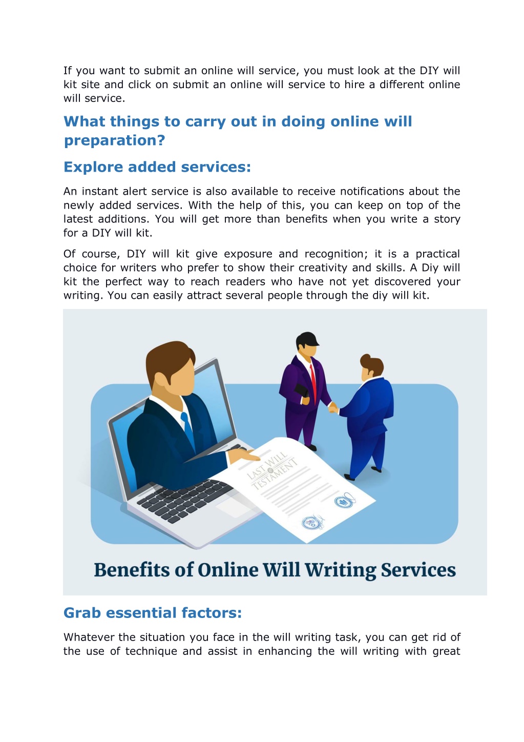 will writing service enfield