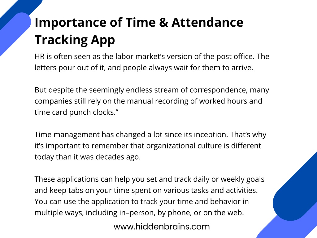 PPT - Top Tips to Build an Efficient Time and Attendance Tracking ...