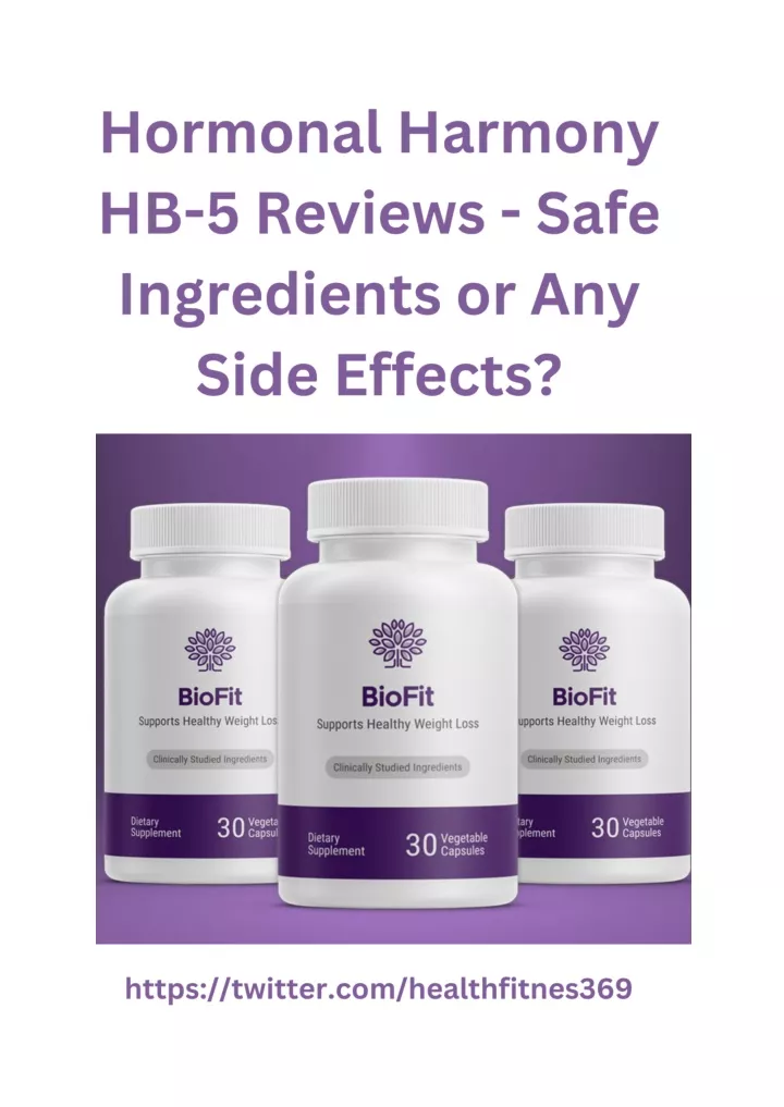 PPT Hormonal Harmony HB5 Reviews Safe Ingredients or Any Side