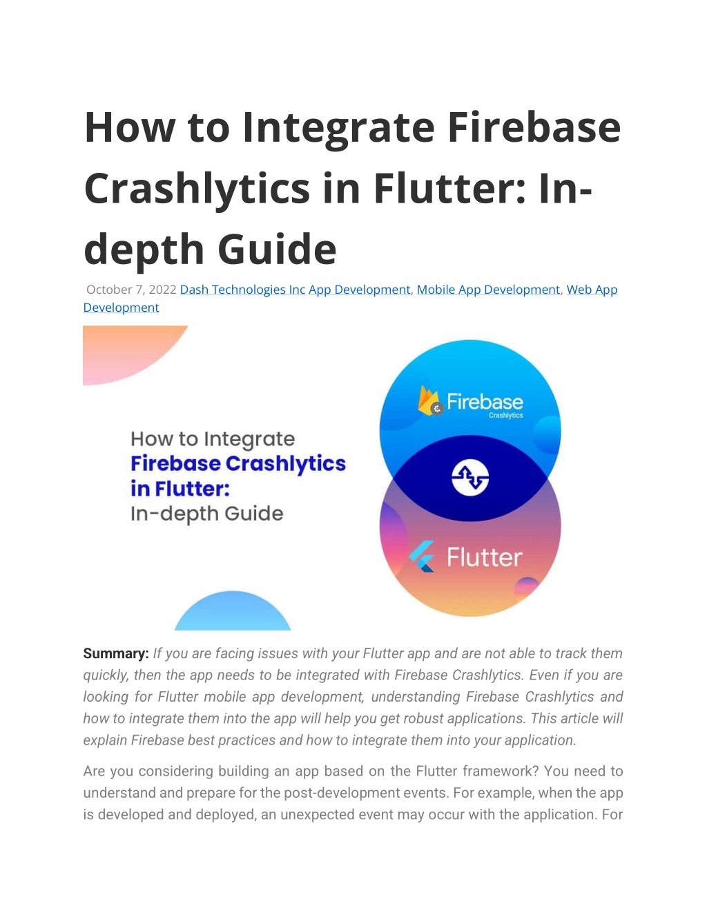 PPT - How To Integrate Firebase Crashlytics In Flutter: In-depth Guide ...