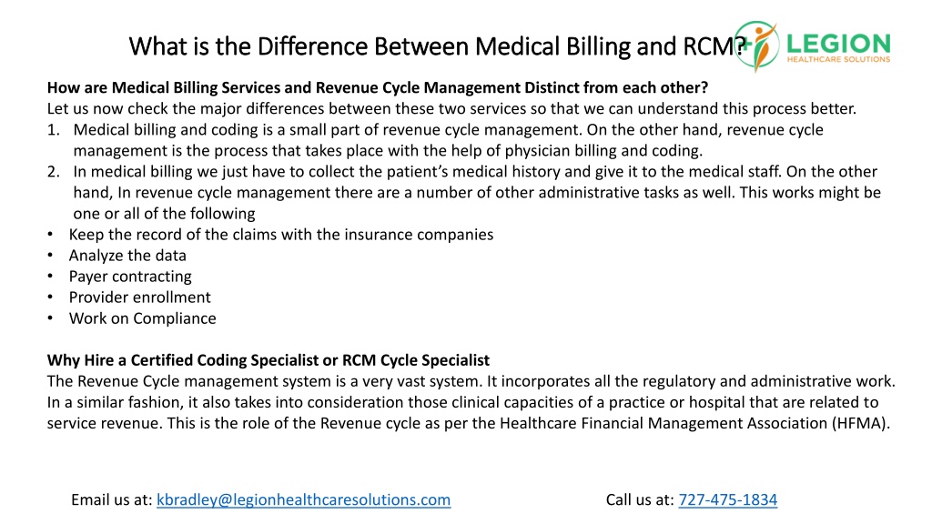 PPT - What Is The Difference Between Medical Billing And RCM PowerPoint ...