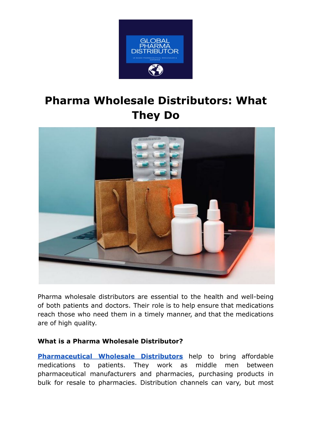 PPT Pharma Wholesale Distributors What They Do PowerPoint