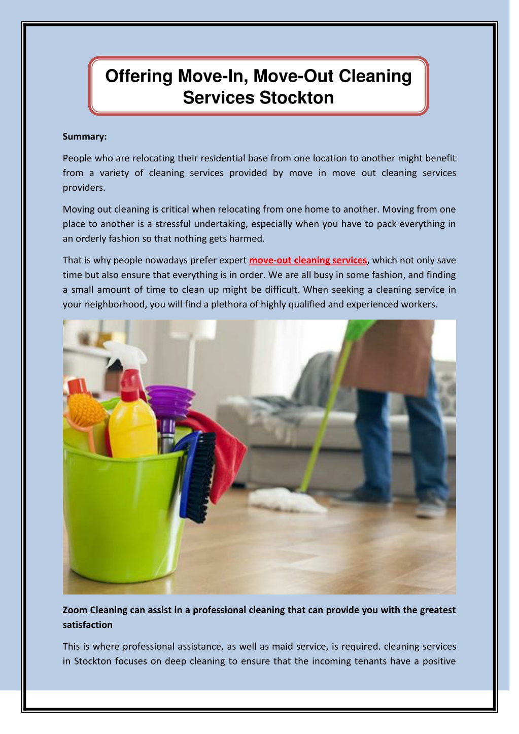 PPT - Offering Move-In, Move-Out Cleaning Services Stockton PowerPoint ...