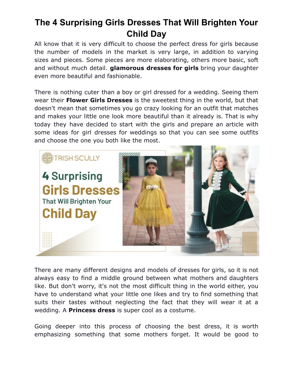 PPT - The 4 Surprising Girls Dresses That Will Brighten Your Child Day  PowerPoint Presentation - ID:11684456