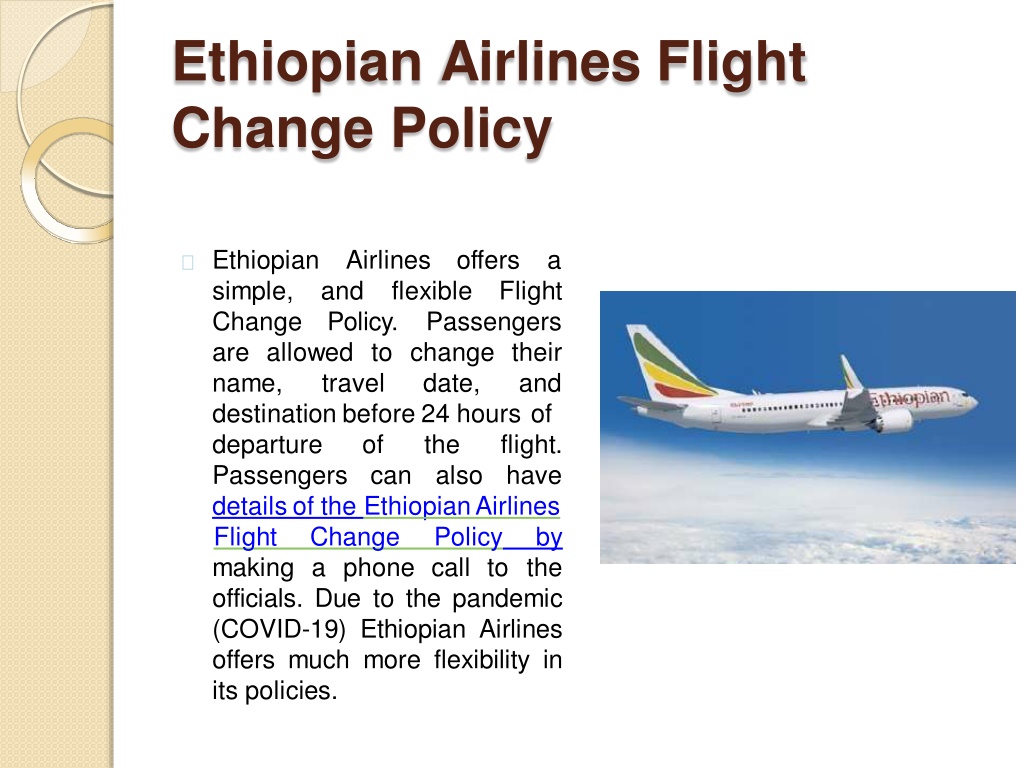 PPT Ethiopian Airlines Cancellation And Refund Policy PowerPoint