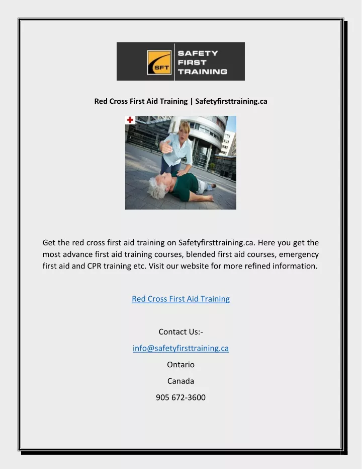 PPT Red Cross First Aid Training PowerPoint Presentation, free