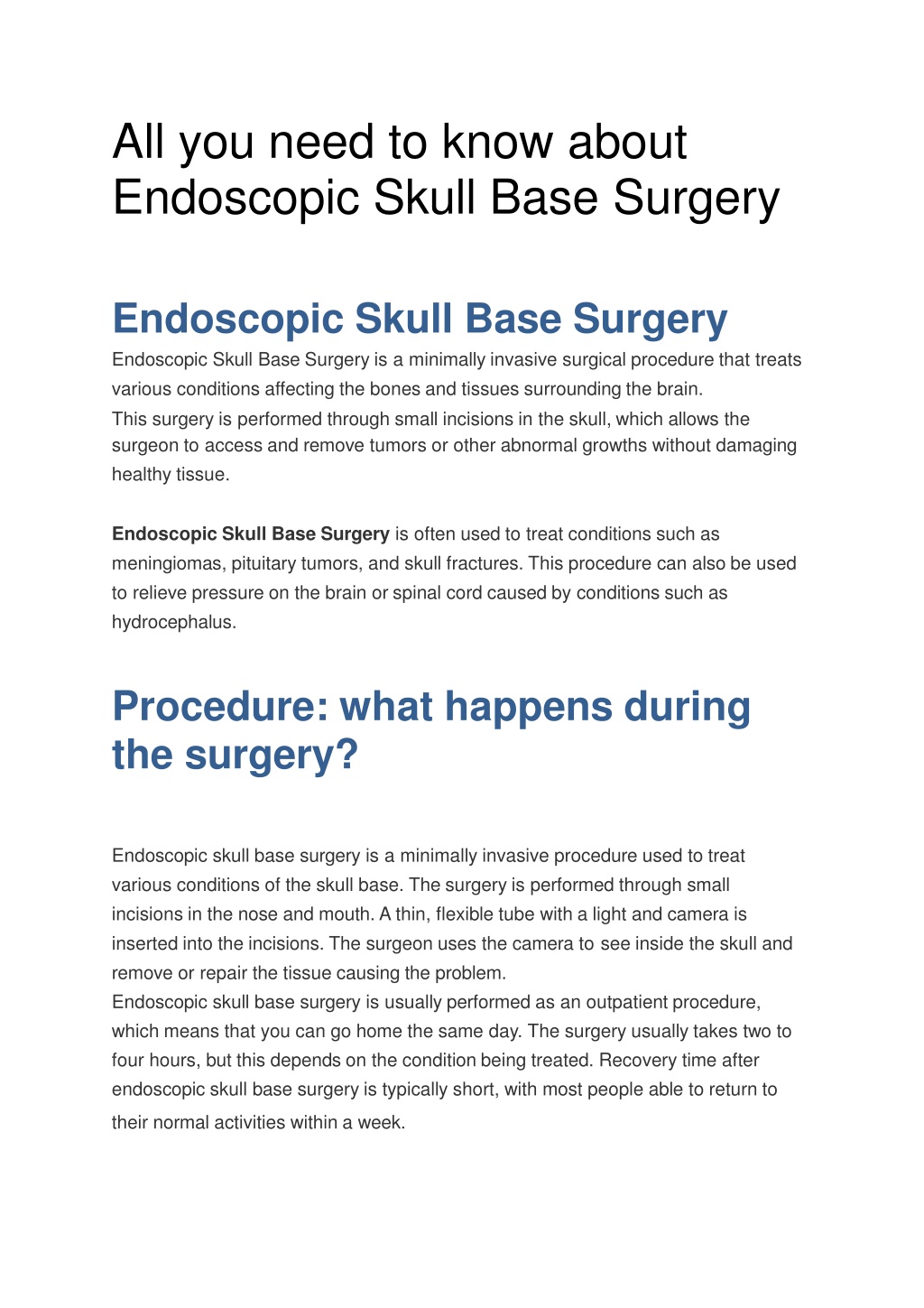 Ppt All You Need To Know About Endoscopic Skull Base Surgery Powerpoint Presentation Id11686586 3375