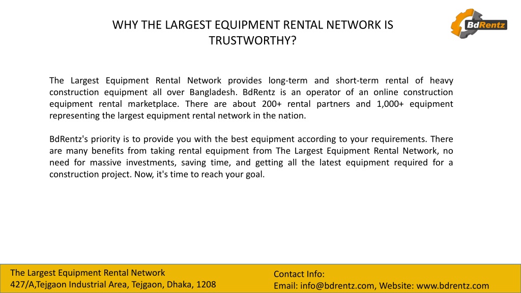 PPT Best construction equipment suppliers in Bangladesh PowerPoint