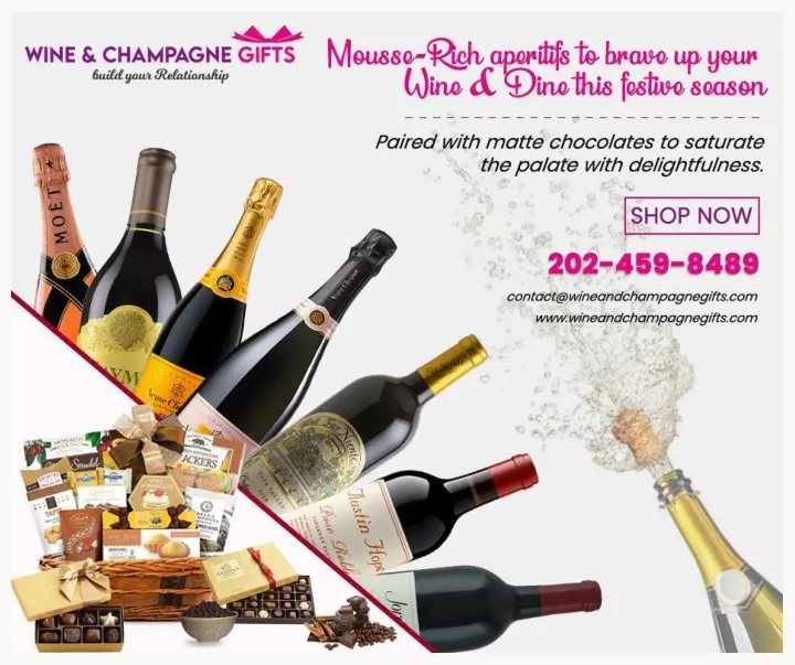 PPT Amazing Wine And Champagne Gifts Store PowerPoint Presentation