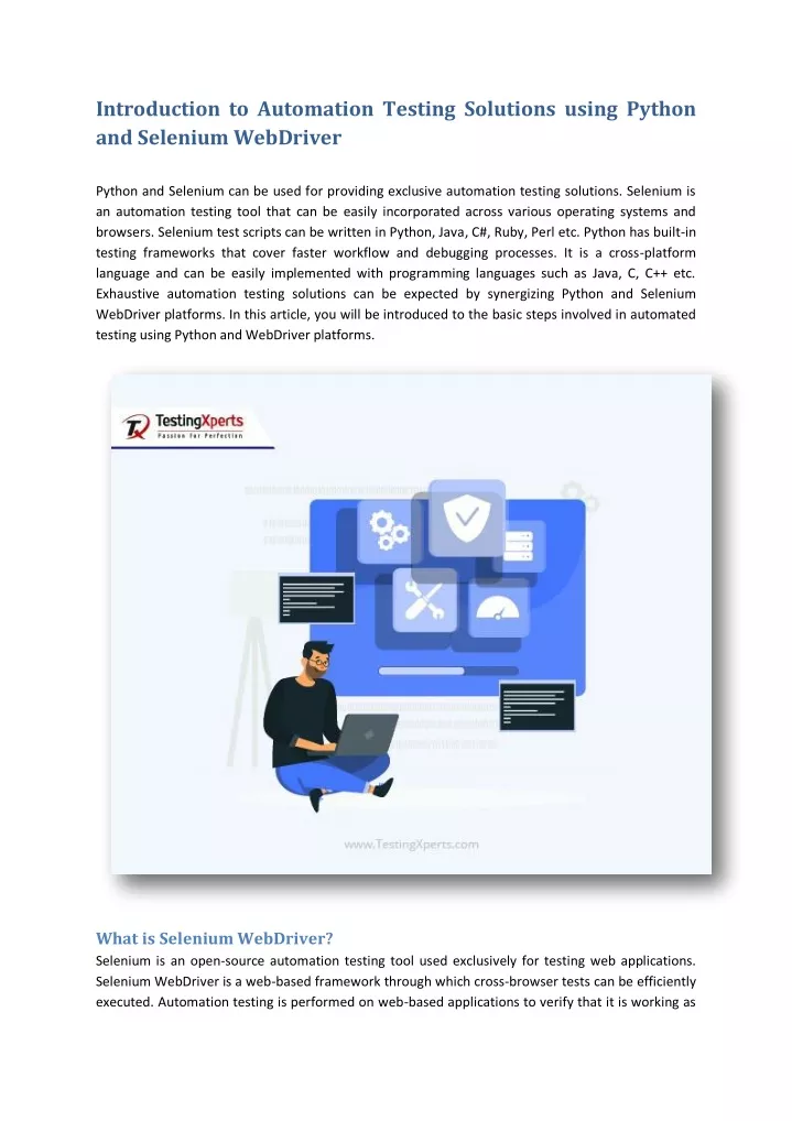PPT - Introduction to Automation testing solutions using Python and ...