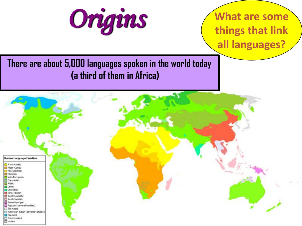 presentation about the origin of languages