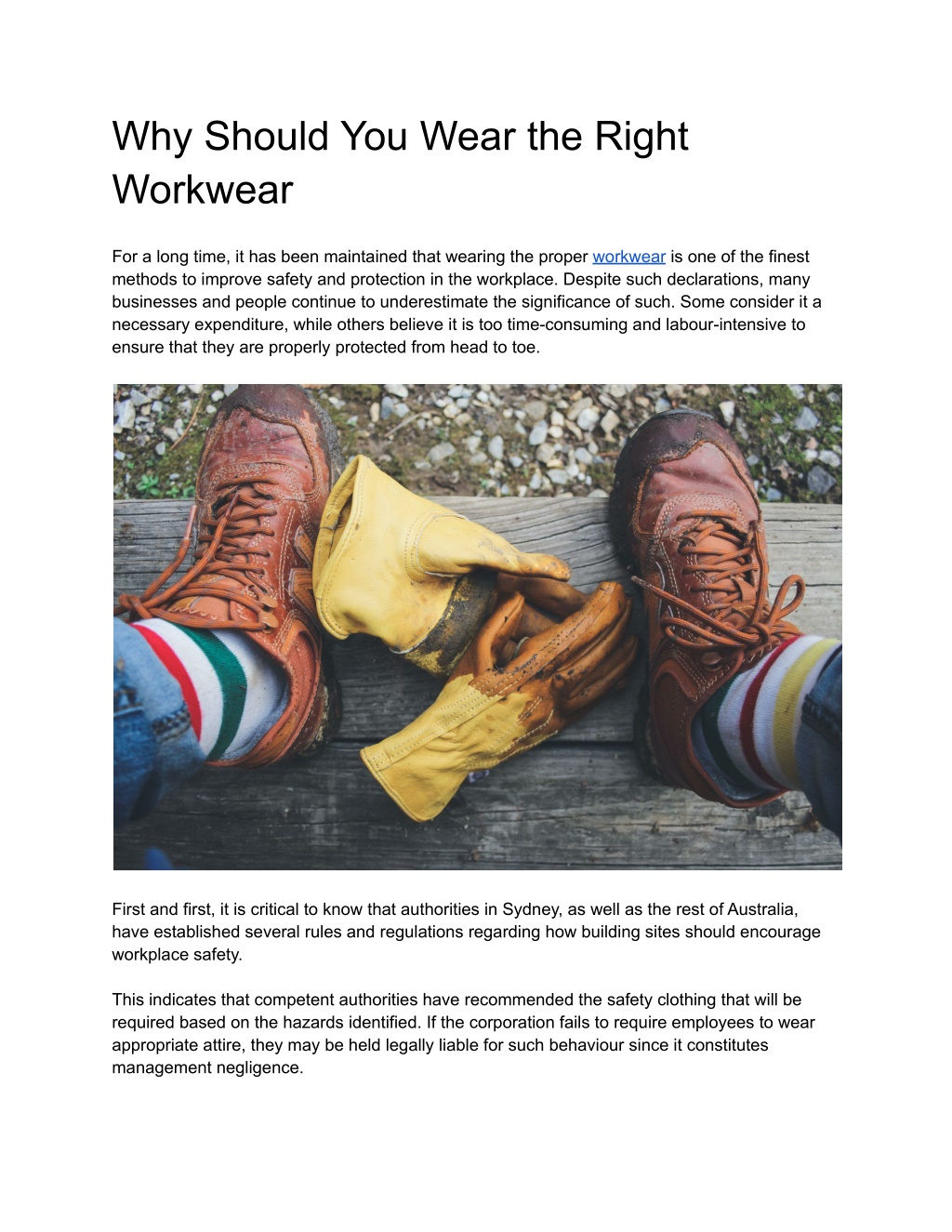 PPT - Why Should You Wear the Right Workwear PowerPoint Presentation ...
