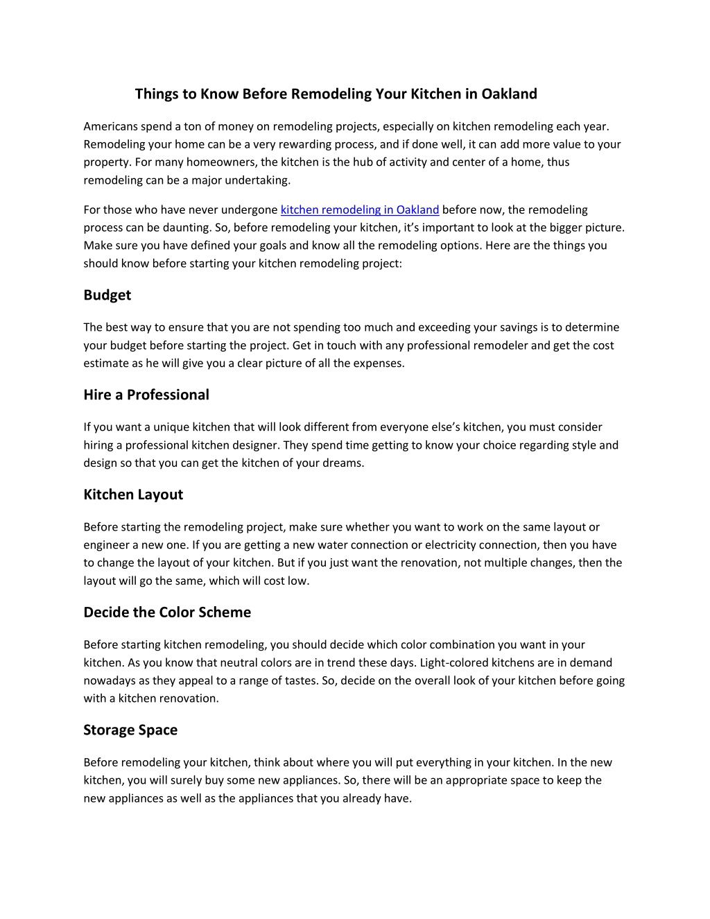 PPT - Things to Know Before Remodeling Your Kitchen in Oakland ...