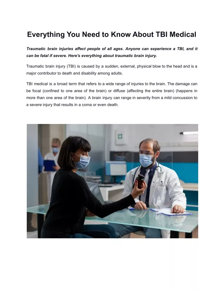 PPT - Everything You Need to Know About TBI Medical PowerPoint