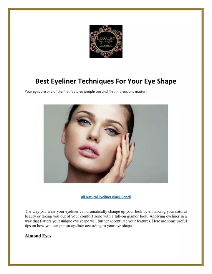 PPT Best Eyeliner Techniques For Your Eye Shape PowerPoint