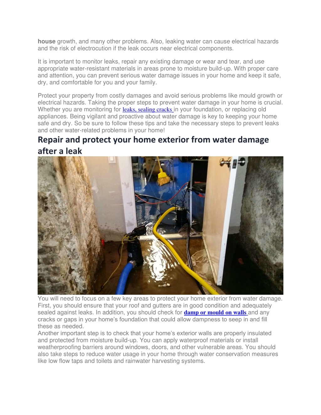 PPT - How To Prevent Water Damage After A Leak PowerPoint Presentation ...
