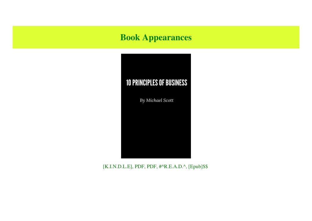 PPT R E A D Notebook The Office Michael Scott 10 Principles Of 