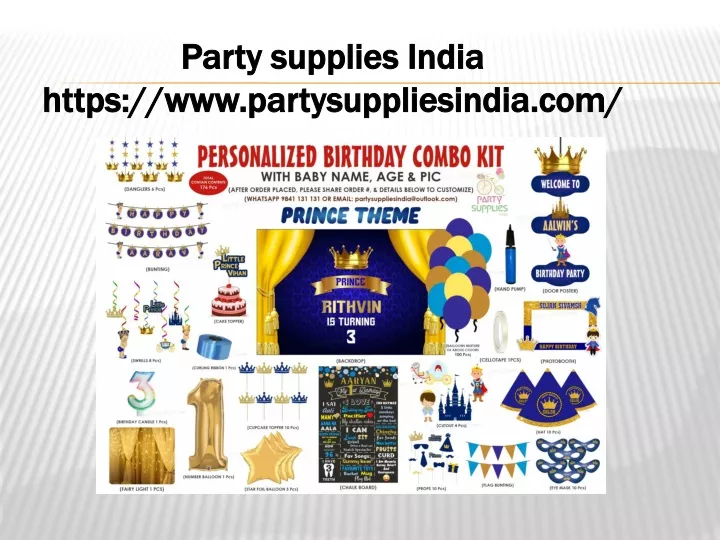 PPT Personalized Party Supplies PowerPoint Presentation, free