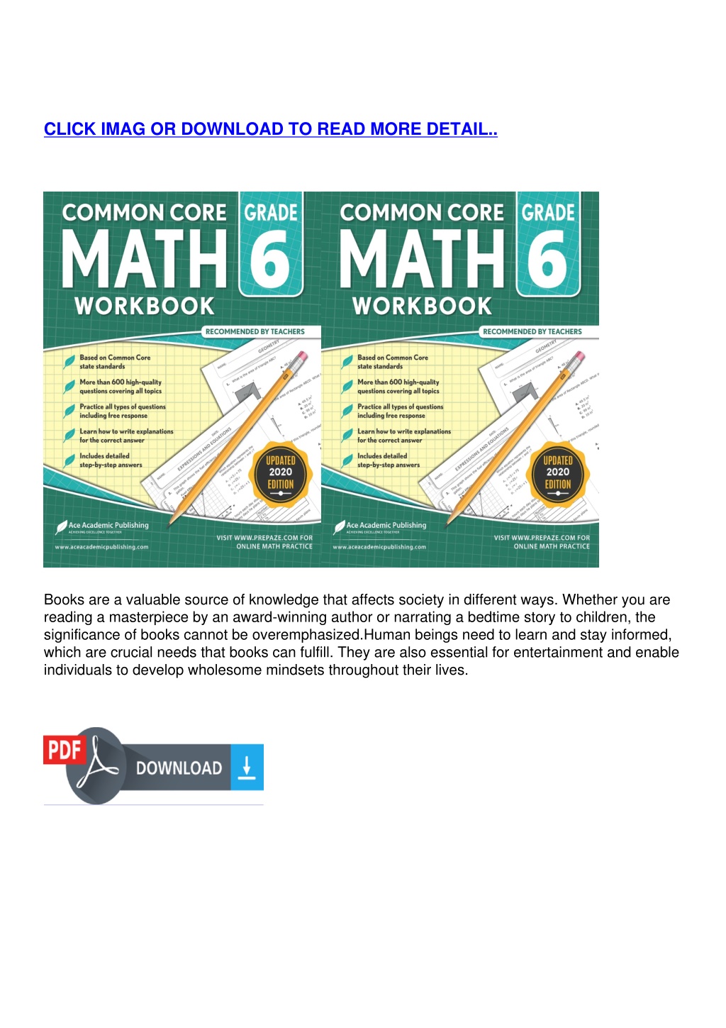 PPT - 6th Grade Math Workbook CommonCore Math Workbook PowerPoint ...