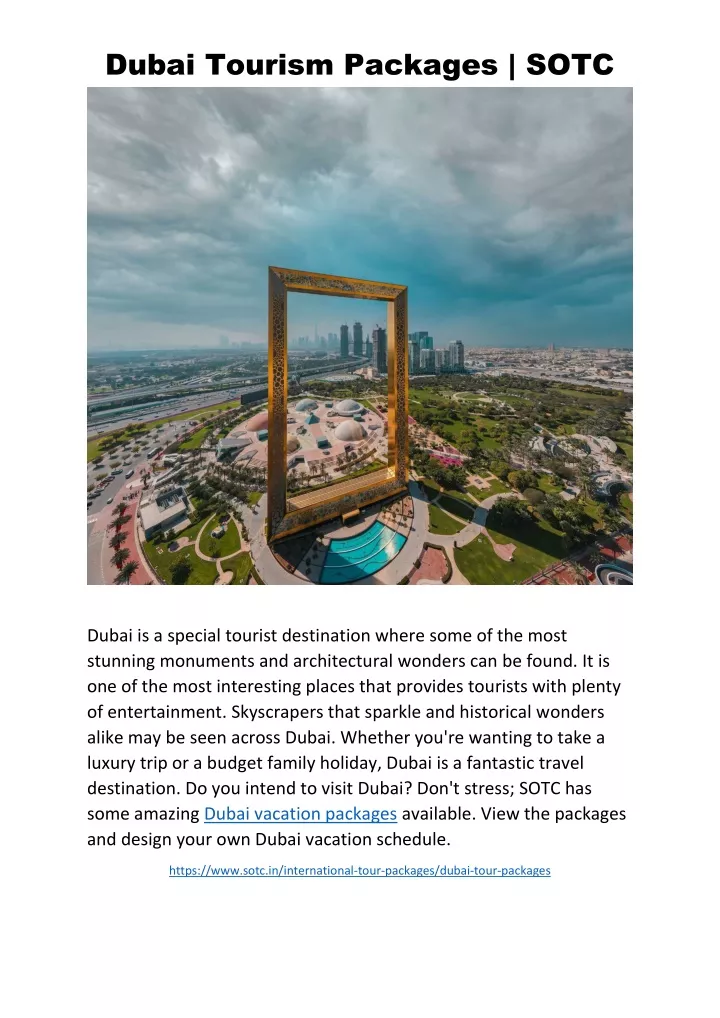 dubai tourism ppt