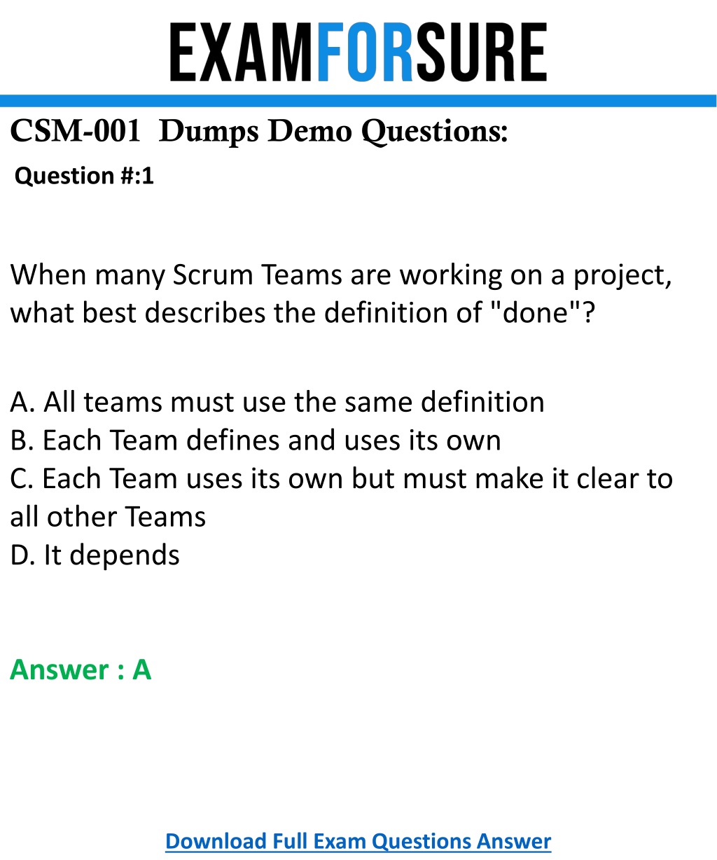 Exam CSCM-001 Topic