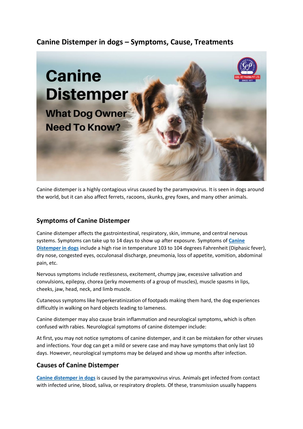 PPT - Canine Distemper In Dogs - Symptoms, Cause, Treatments PowerPoint ...