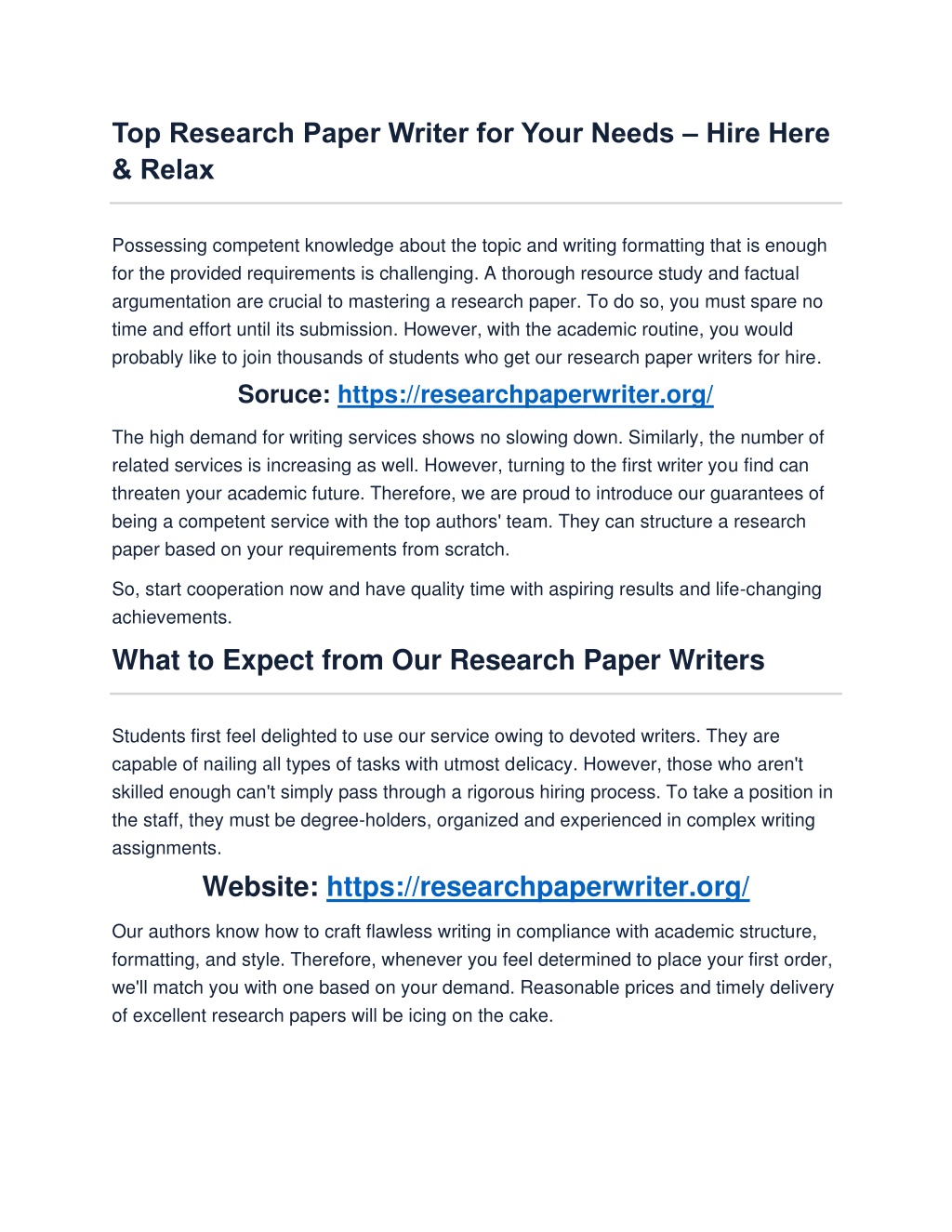 who is research paper writer