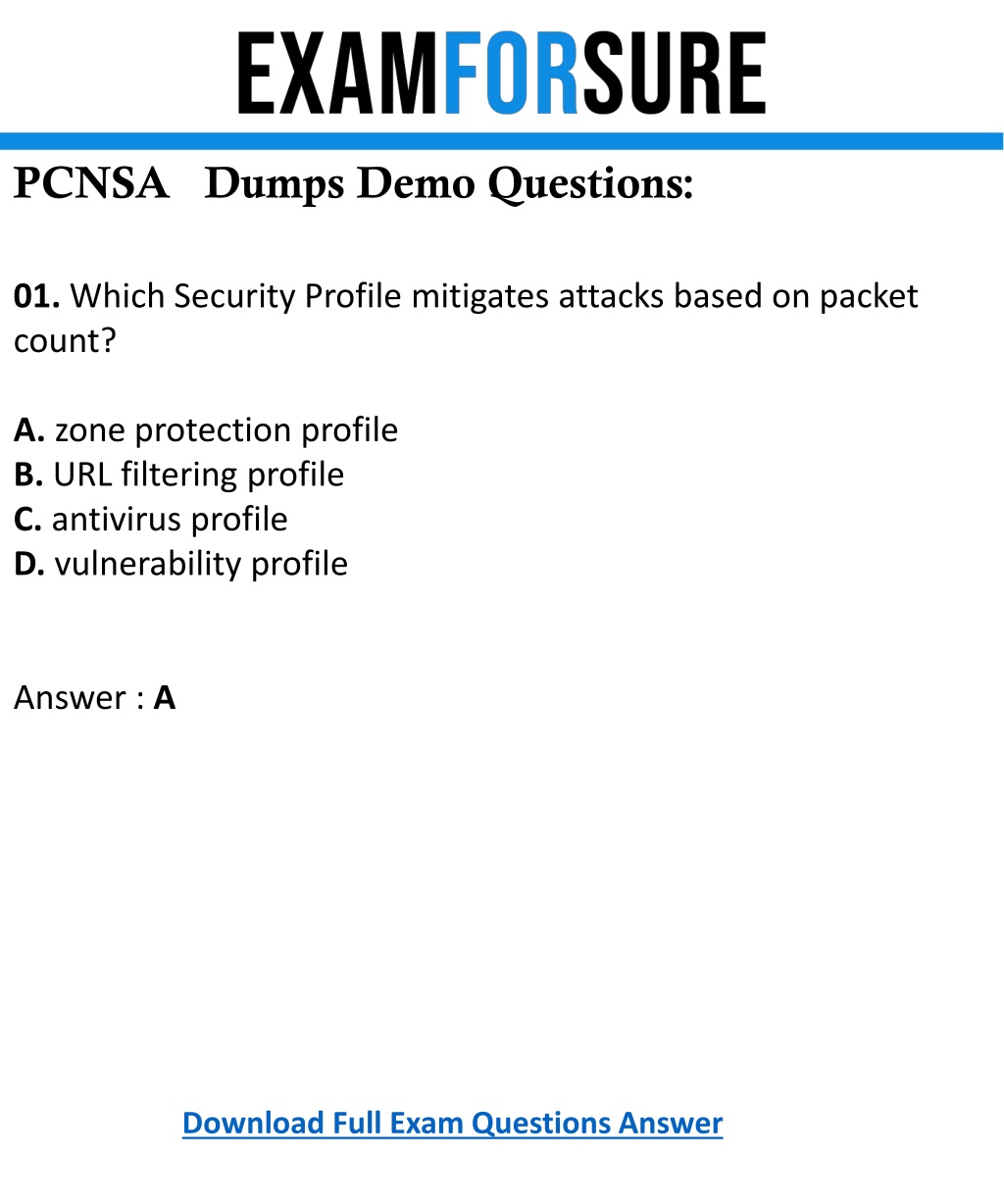 Interactive PCNSA Questions