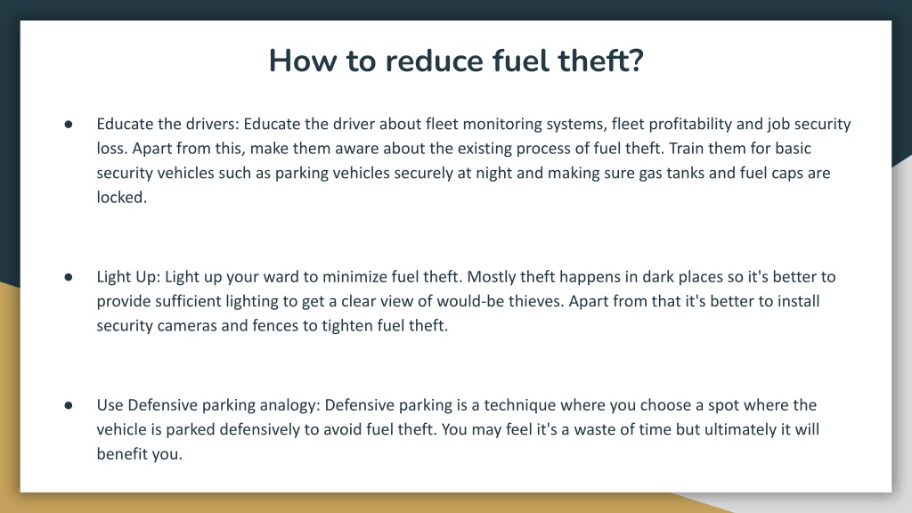 PPT - Modern Fuel Monitoring To Prevent System Against Theft PowerPoint ...