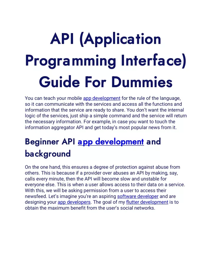 PPT - API Guide For Dummies PowerPoint Presentation, free download - ID ...