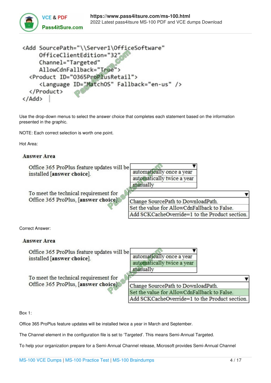 MS-100 Valid Dumps Ebook