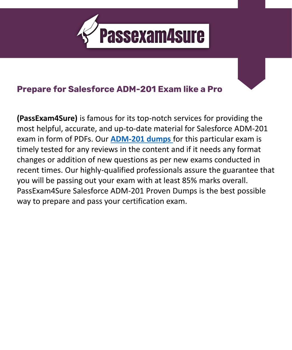 PPT - Unique ADM-201 Dumps | Easy Way To Success in Your Final Exam Sns-Brigh10