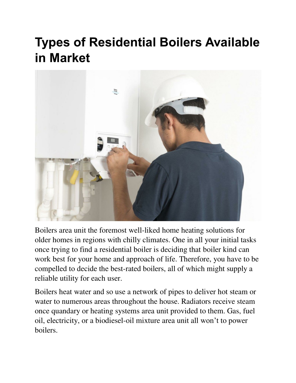 Ppt Types Of Residential Boilers Available In Market Powerpoint Presentation Id11701775 2022