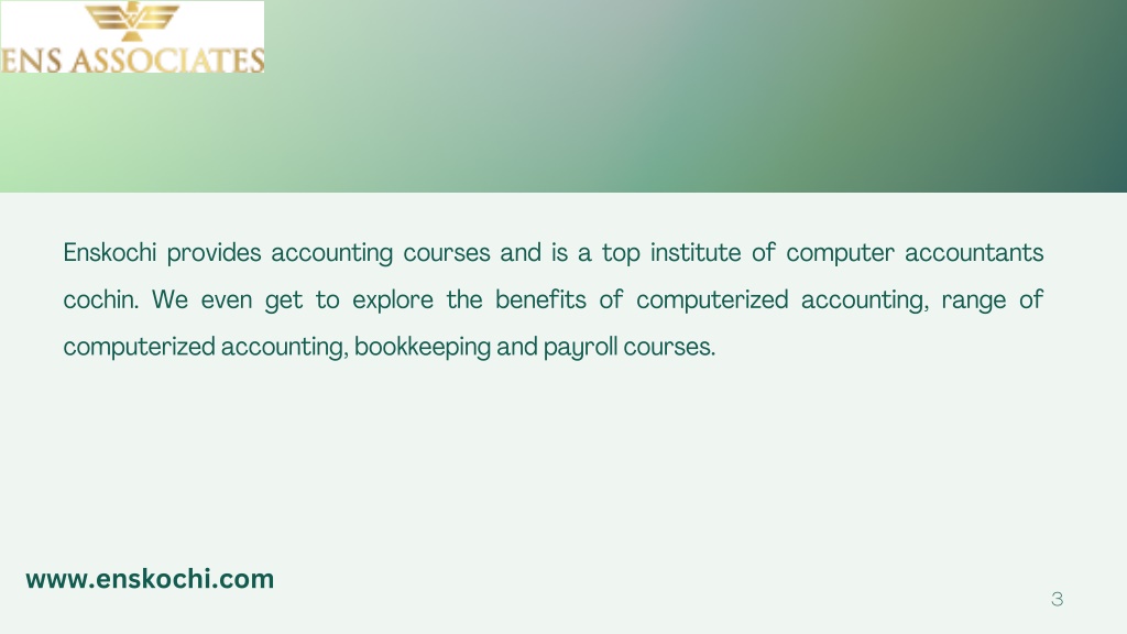 PPT Best Institute of Computer Accountants Cochin PowerPoint Presentation ID11703086