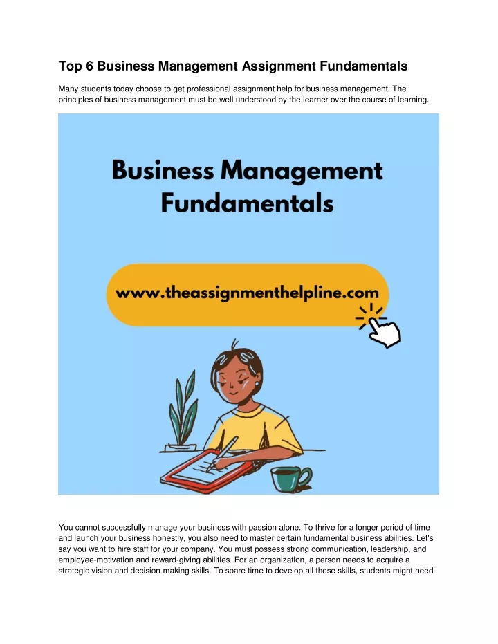 higher business management assignment understanding standards