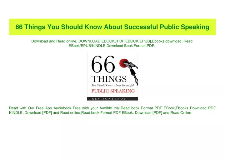 PPT - (READ)^ 66 Things You Should Know About Successful Public ...