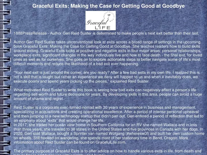 graceful exits making the case for getting good n.