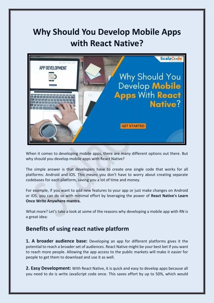 PPT - Why Should You Develop Mobile Apps With React Native - ScalaCode ...