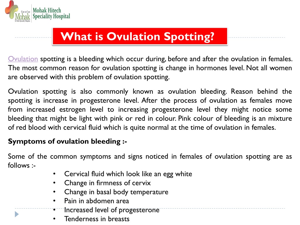 PPT What is Ovulation Spotting? PowerPoint Presentation, free download ID11704223