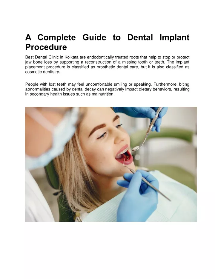 PPT - A Complete Guide to Dental Implant Procedure PowerPoint ...